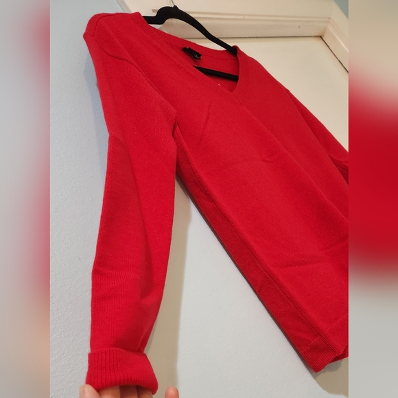 NWT Talbots Women's Red Cashmere Sweater Petite - Picture 5 of 9